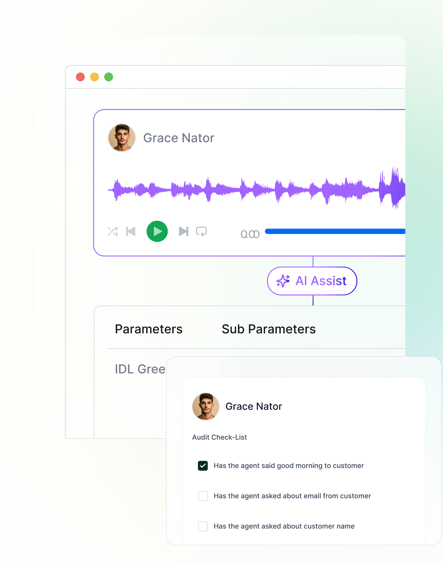 AI-powered call auditing
