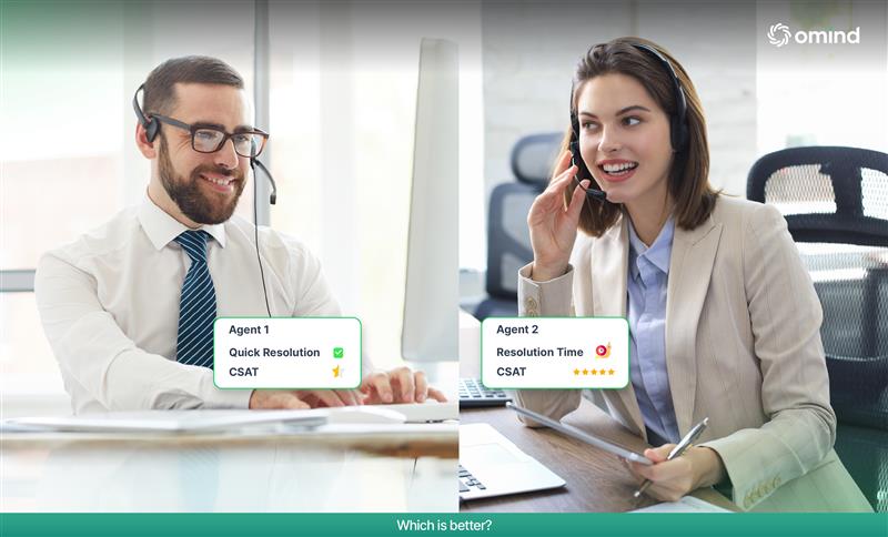 Compare call center agent performance